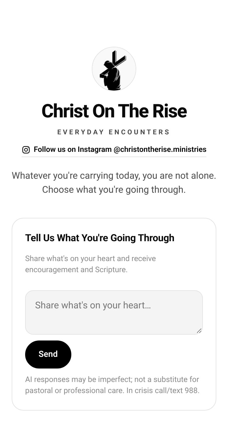 Screenshot of the Everyday Encounters App home screen
